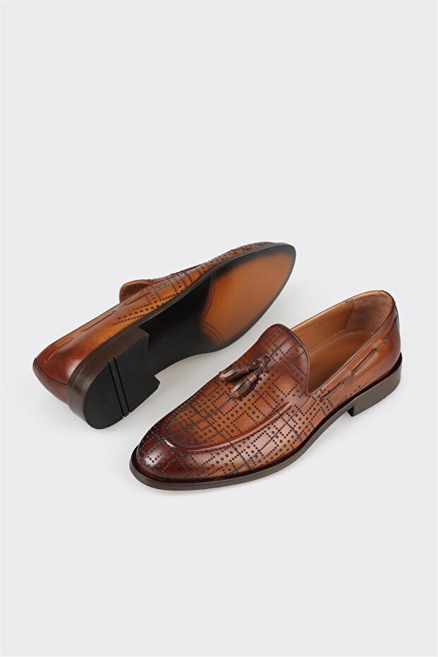 Taba Deri Erkek Loafer - 3