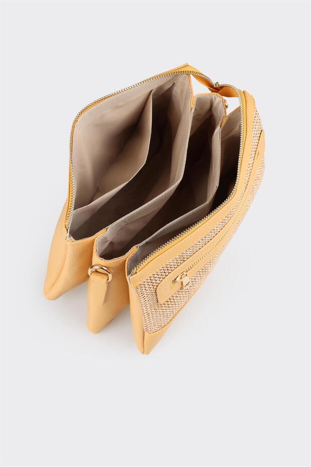 Sarı Kadın Çapraz Çanta - 4