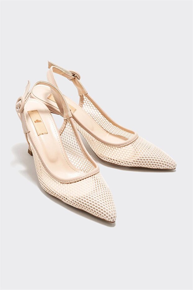 Tocuri înalte de damă bej - 2