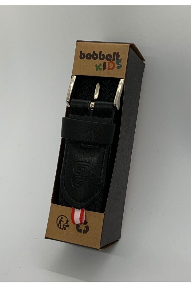 Elastik Örgü Çocuk Kemeri Siyah - 3