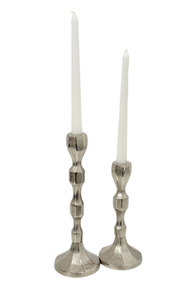 Döküm Gümüş 2'li Şamdan - 3