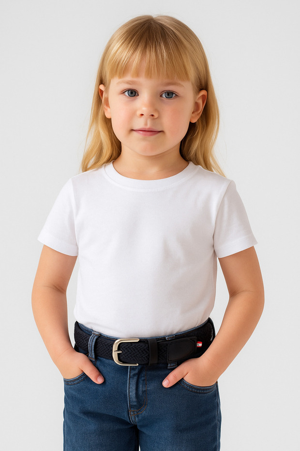 Elastik Örgü Çocuk Kemeri Siyah - 1