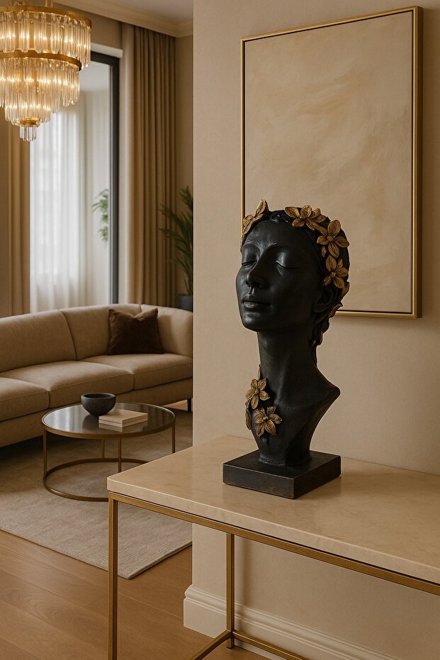 Çiçekli Kadın Büst - 2