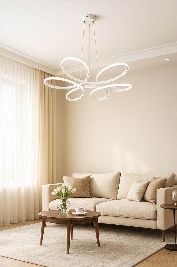 Modern LED Sarkıt Avize - Ayarlanabilir Yükseklikli Dekoratif Tavan Aydınlatması - 4