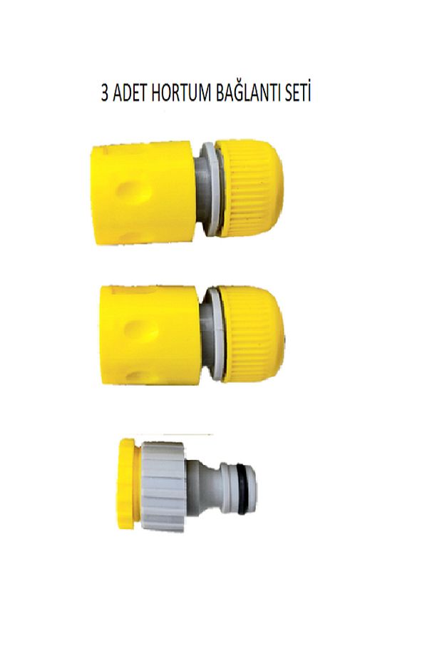 1/2" Hortum Musluk Bağlantı Adaptörü (2 Adet) + 1/2 - 3/4" Musluk Adaptörü - 2