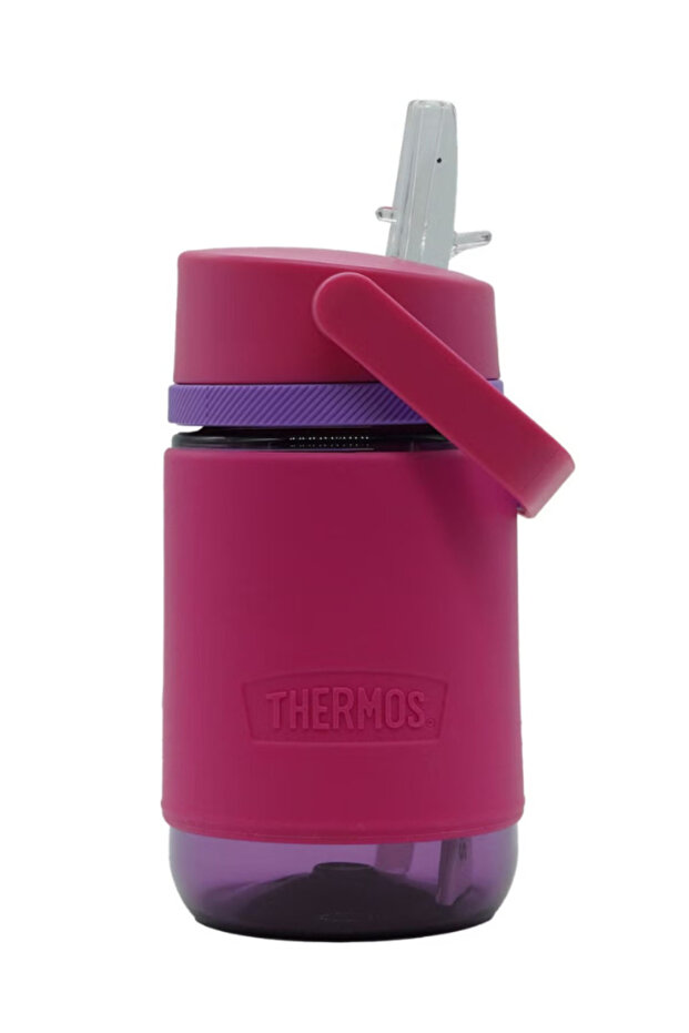 Tritan Hydration Bottle With Rotating Intake Meter - Pink, 12 Oz