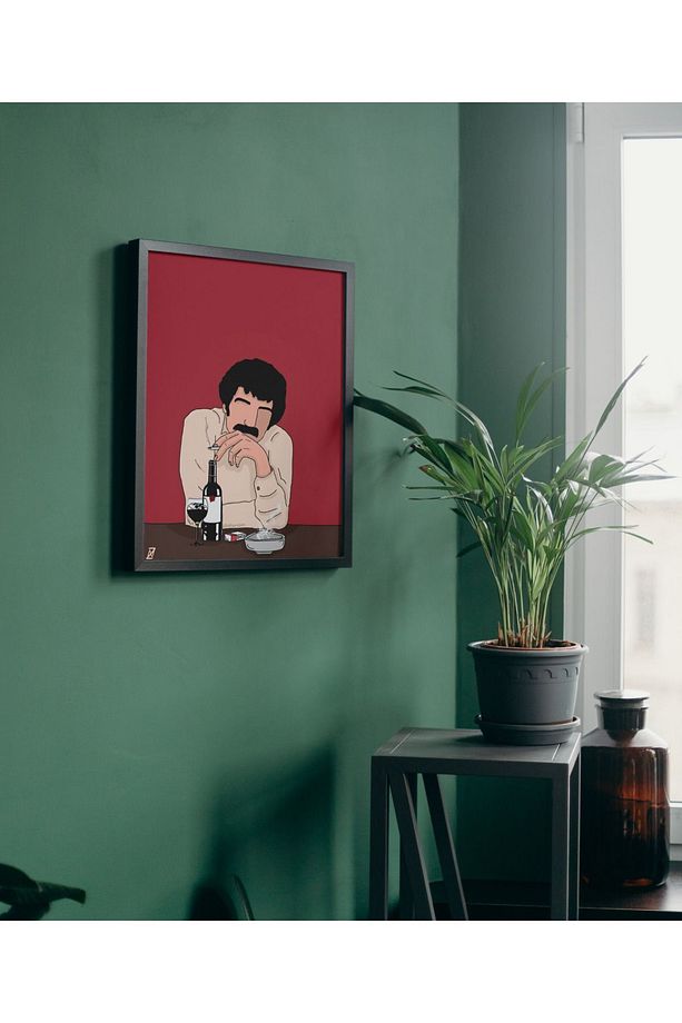 Müslüm Gürses Poster Çerçeveli Yüksek Kaliteli Tasarım Tablo - 1