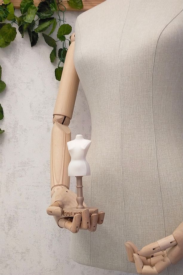 Sevimli Dikiş Biblo Seti 3lü Ayaklı Makas, Dikiş Mankeni, Dikiş Makinesi 8cm, Masura Magnet Hediyeli - 5