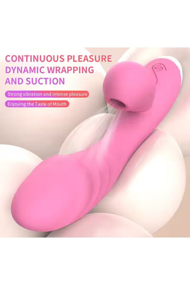 Emişli Pembe Curved Rabbit Vibratör - 3