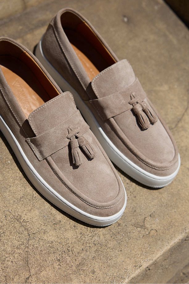 Tassel Kum Süet Deri Erkek Sneaker Ayakkabı - 6