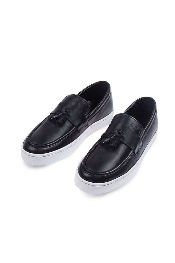 Tassel Siyah %100 Hakiki Deri Erkek Loafer Ayakkabı - 7