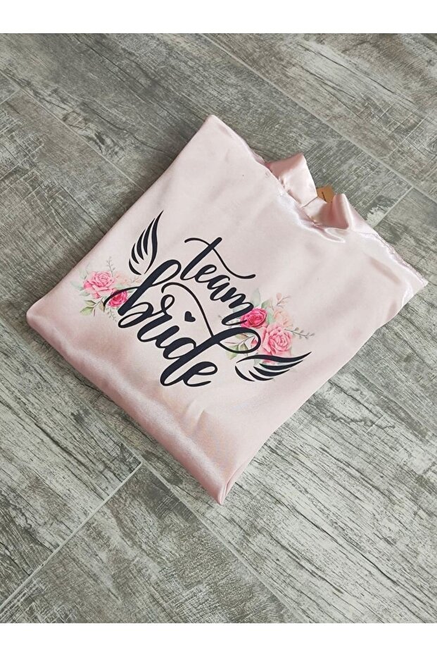 Floral Team Bride Written 1 Piece Bridesmaid Dressing Gown