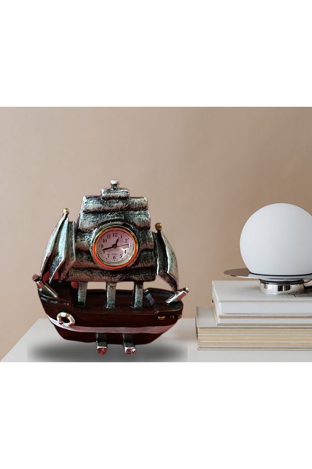 Retro Gemi Model Dekoratif Masa Saati Şömine Saati - 1