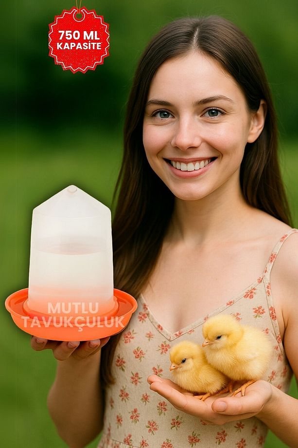 2 Adet Civciv Başlangıç Suluğu Askılı Suluk 750 ml Kaz Ördek Güvercin Salma Keklik Hint Horozu Süs - 6