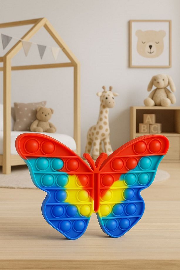 Popit Oyuncak Pop It Push Buble Fidget Kelebek Popit Zihinsel Ve Duyusal Stres Oyuncağı Kelebek - 3