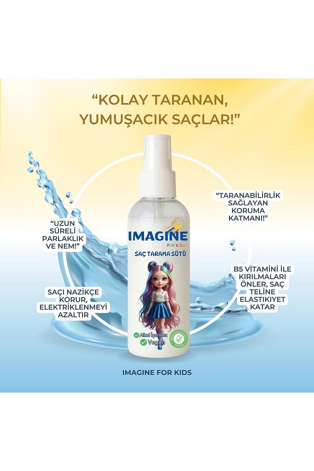 🌟ımagine Işıltılı 3’lü Genççocuk Bakım Seti–şampuan Duş Jeli Saç Tarama Sütü %100güvenilir - 6