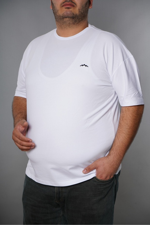 تي شيرت رجالي مقاس كبير - 1