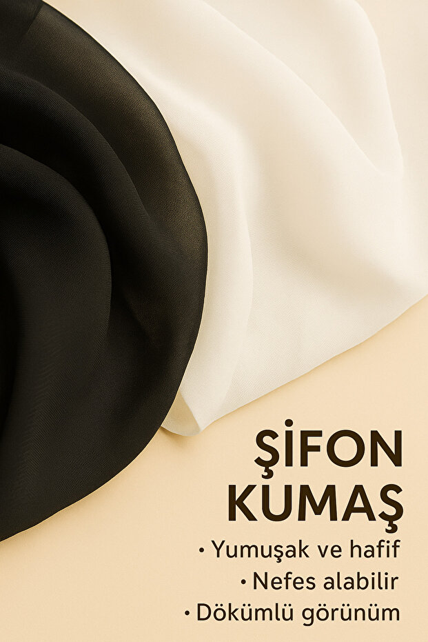 2'Li Plaj Pareo Tül Beyaz Overlok Kenarlı 150x50 - 7