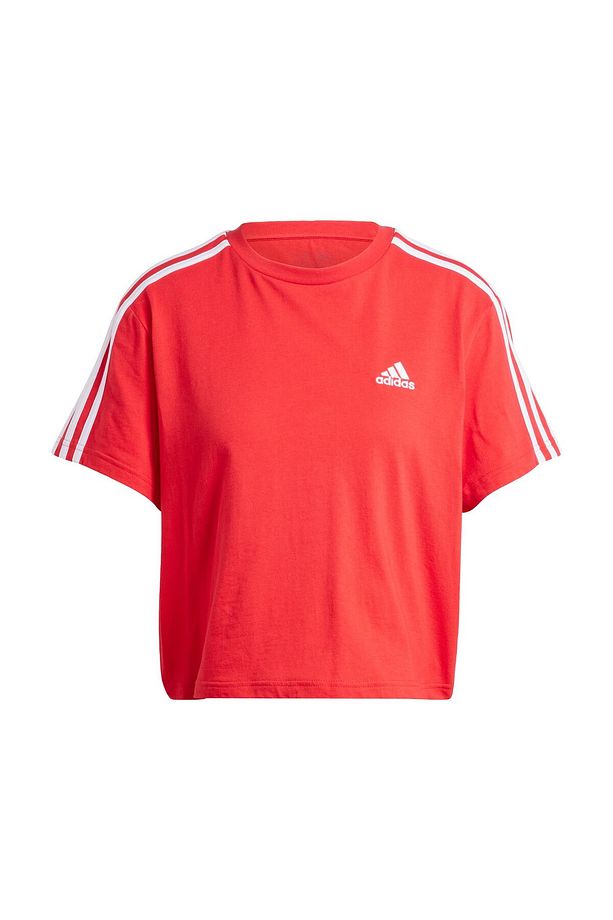 Essentials 3-Stripes Single Jersey Crop Üst - 3