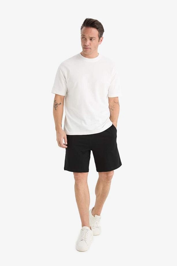 Slim Fit Dar Kesim Cepli Pamuklu Basic Düz Bermuda Şort W1105az25sp - 3