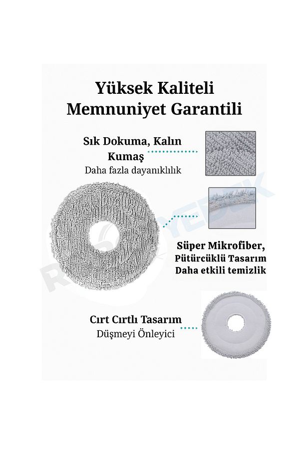 Dreame Bot L10S Pro Uyumlu Yedek Hepa Filtre Yan Fırça Mop-6 Parça - 2