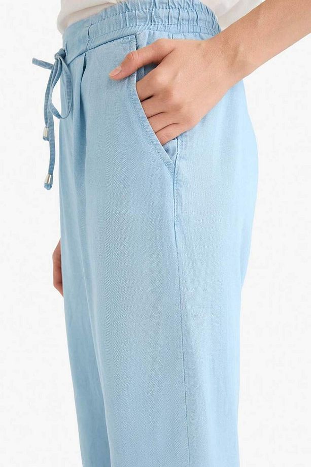 Pull On Carrot Fit Yüksek Bel Bilek Boy Yıkamalı Pantolon D8236AX25SM - 4