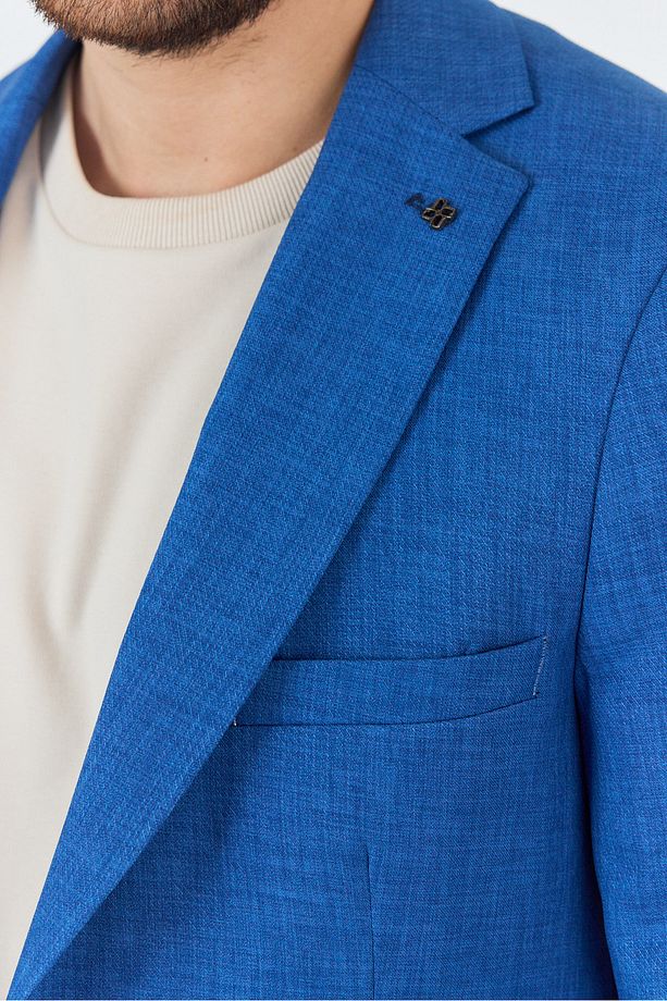 Nipoye Erkek Koyu Mavi 2'li Slim Fit Takım Elbise - 3