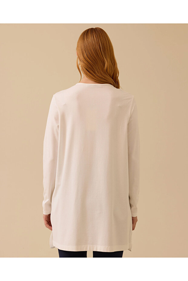 Tül Dokulu Basic Tunik - 3