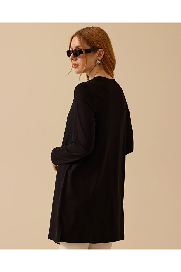 Tül Dokulu Basic Tunik - 3