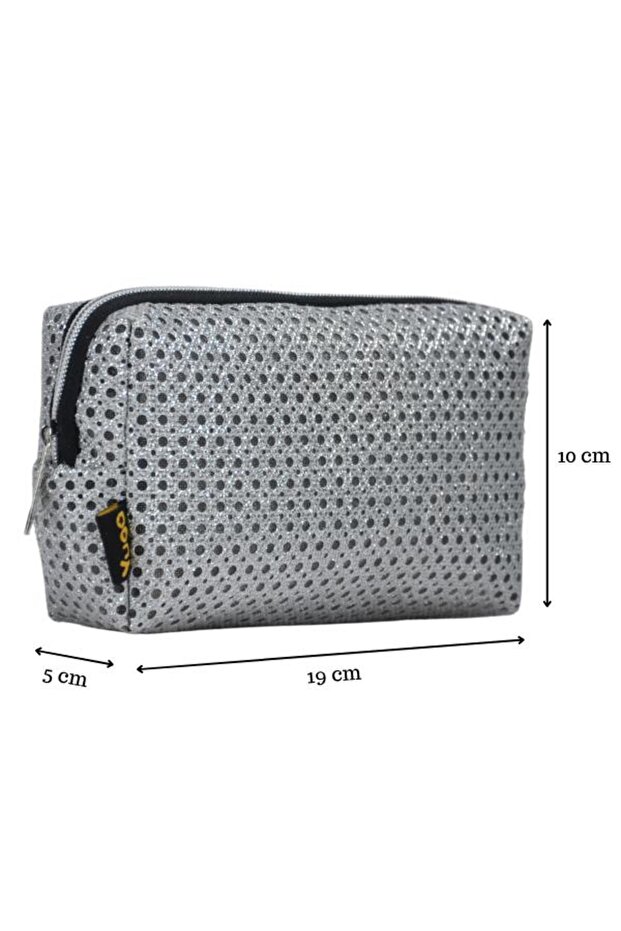 محفظة القلم شبكية-فضية - 4