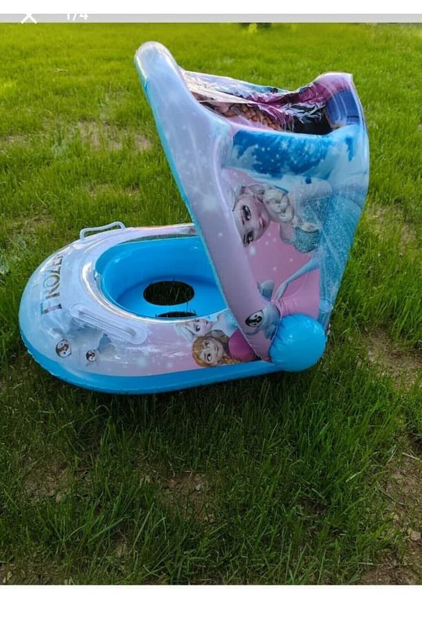 Frozen Şişme Bebe Flotörü 1-6 yaş Bebek Simiti Bebek Simidi Havuz Simidi Elsa Anna model - 1