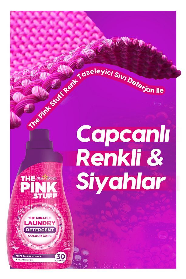 RENKLİ ÇAMAŞIRLAR İÇİN SIVI DETERJAN/ CANLI RENKLER/ 7 Gün Tazelik/ 30 Yıkama /960ml - 3
