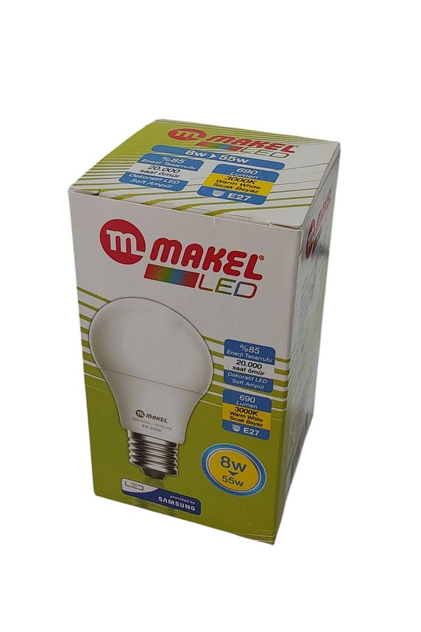 - Sıcak Beyaz Tasarruflu Led Ampül (8W ) ( 2 ADET ) - 2