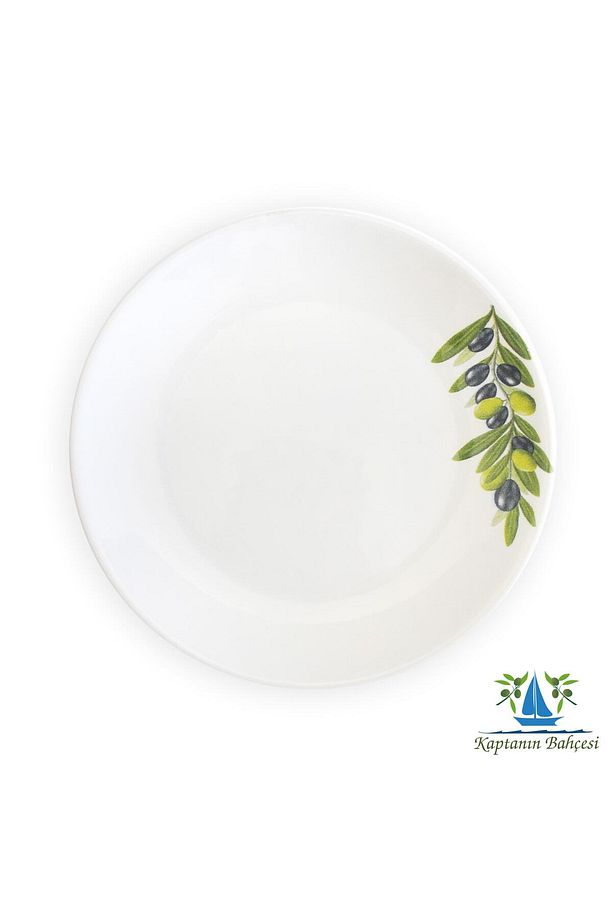 Zeytin Desenli Tabak 25 Cm Ve 21 Cm Cap 2+2 Toplam 4 Adet - 2