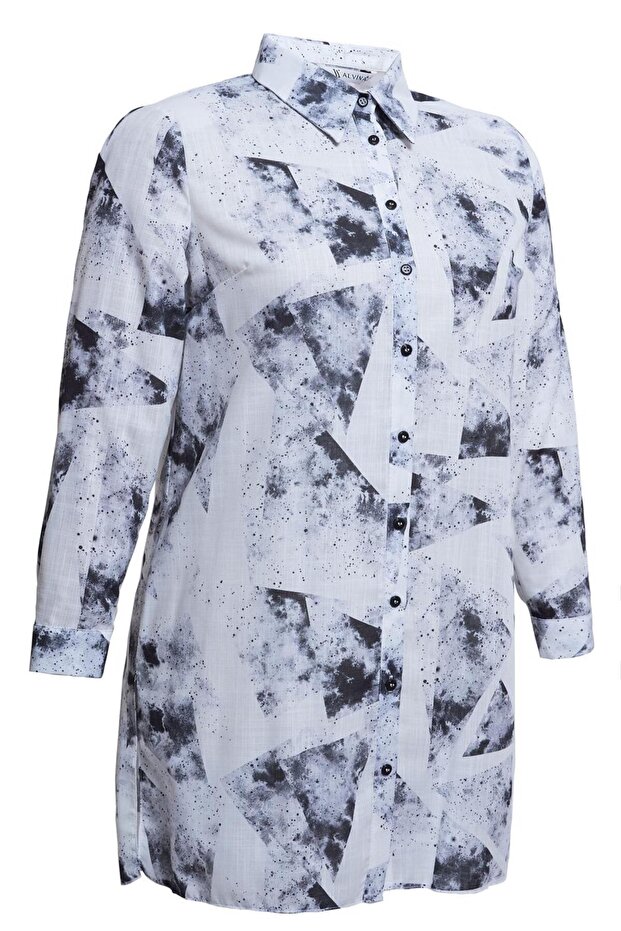 Plus Size Patterned Tunic 20512 - 2