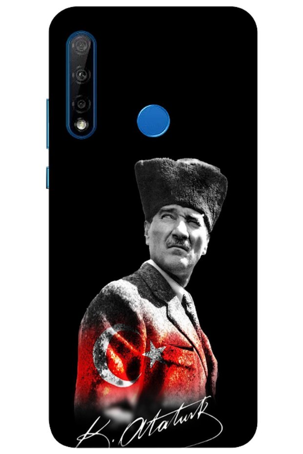 Huawei P20 Lite 2019 Compatible Case Mustafa Kemal Atatürk Design V2 Silicone Case (Printed)
