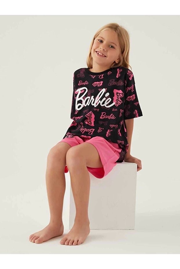 KIZ GARSON ŞORT TAKIM - SİYAH - 3