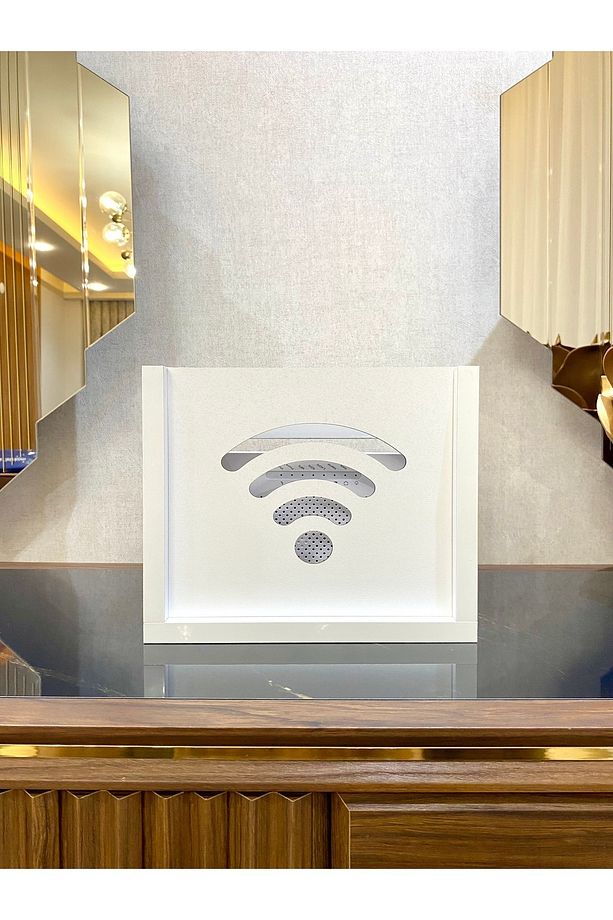 Modem Saklama Kutusu Wifi Saklama Kutusu Duvar Düzenleyici Beyaz Renk - 5