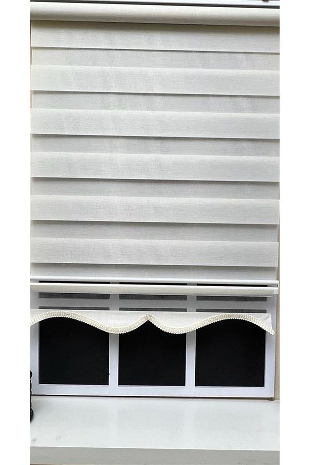 Zebra Stor Perde Ekru Etek Dilimli Z-kt400v02 - 5