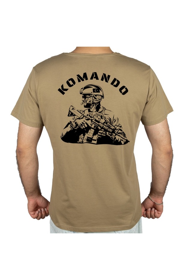 Komando Asker Baskılı Tişört - 1