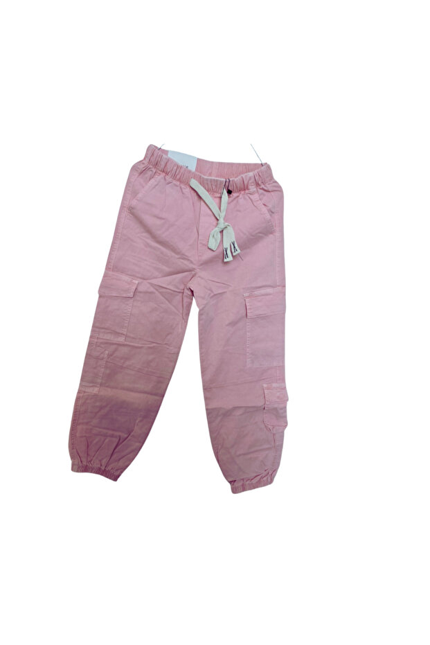 بنطلون، خصر برباط مع جيوب متعددة - 4