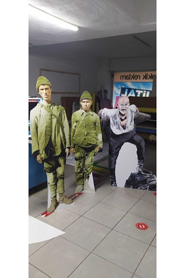 Seyit Onbaşı Maketi Çanakkale Sembolü Seyit Onbaşı Maketi 155cm Maket Adam Karton Insan - 6
