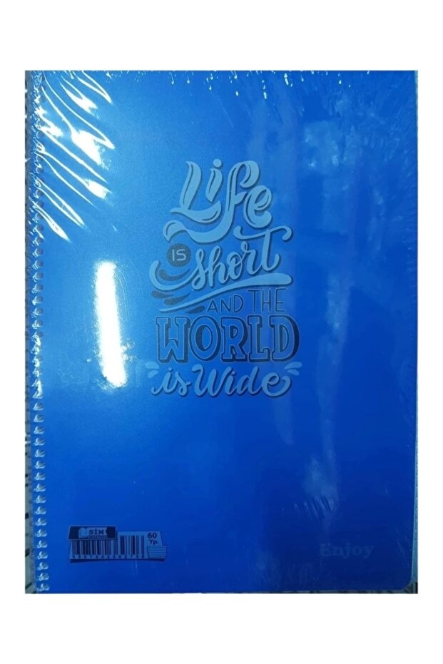 دفتر ملاحظات حلزوني بغلاف بلاستيكي مربع الشكل (A4) 72 ورقة من ENJOY - 1