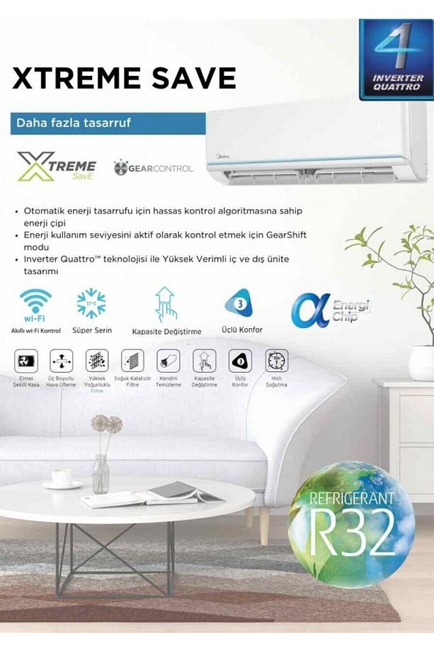 Xtreme Save Lıte Wıfı 9000 Btu Duvar Tipi Split Klima Inverter A - 2