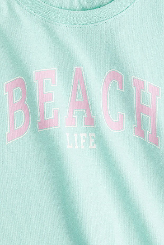 Pamuklu Oversize Tişört - 2