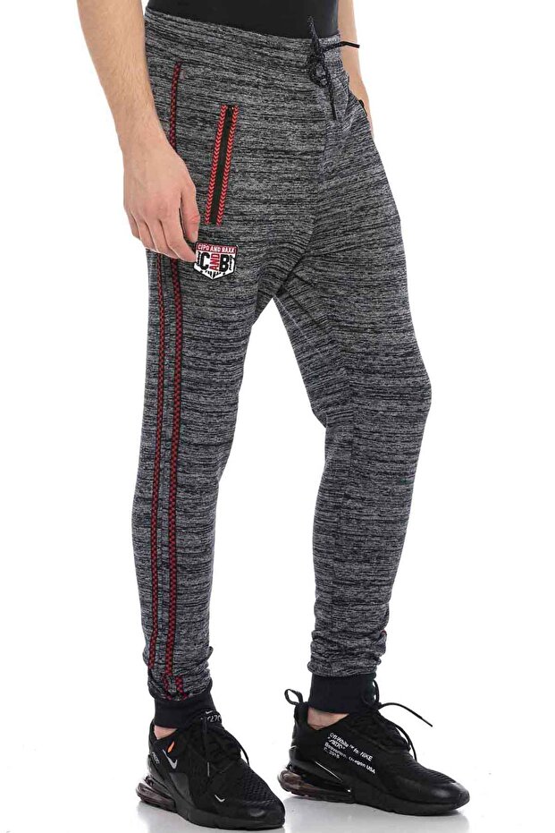 Cr119 Low Waist Slim Bottom Tracksuit with Stripes on the Sides