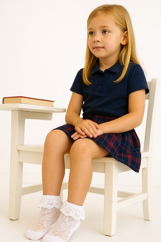 جوارب مدرسية من التول 2 - 2