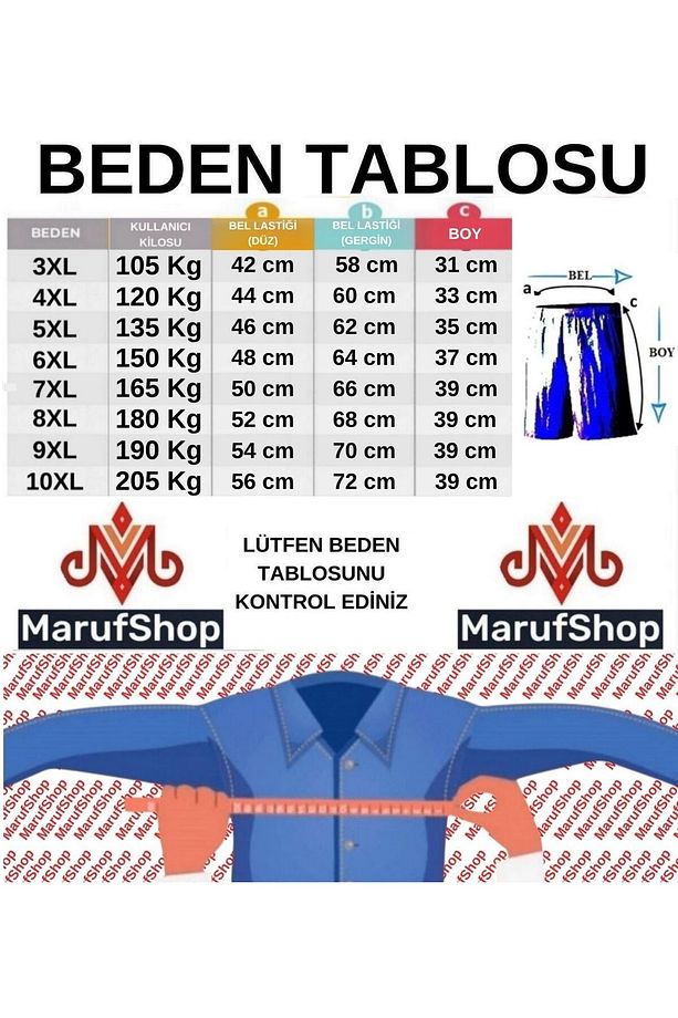 5 Adet Büyük Beden Redzone Likralı Boxer 3XL-10XL - 3