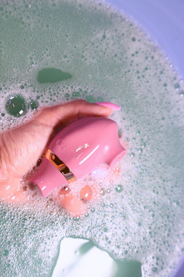 Şarj Edilebilir Silikon Pink Frog Vibratör - 6