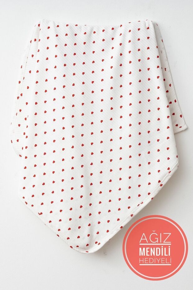 Red Heart Natural 100% Cotton 80X90 cm Single Layer Baby Blanket